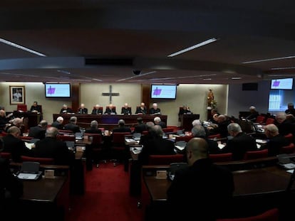 Vista general de la Asamblea Plenaria de la Conferencia Episcopal, el pasado lunes. 
