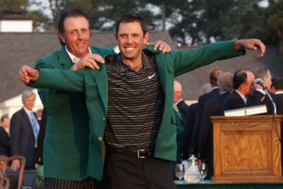 El sudafricano Schwartzel ganó por sorpresa la chaqueta verde. Solo había sido antes 14º en una grande, el 'British'.