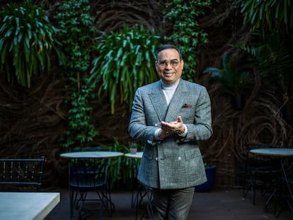 El cantante Gilberto Santa Rosa, el lunes en un hotel de Madrid.