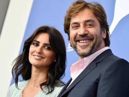 Penélope Cruz and Javier Bardem at the presentation of 'Loving Pablo.'