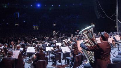 La Film Symphony Orchestra, en la plaza de toros de Las Ventas durante la gira de 2014.