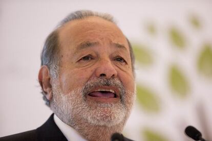 Carlos Slim, en una conferencia en el Museo Soumaya