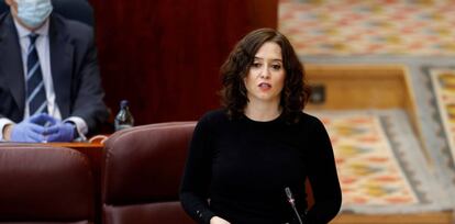 La presidenta de la Comunidad de Madrid, Isabel Díaz Ayuso