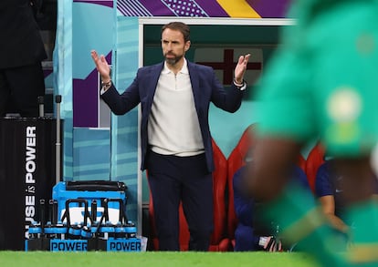 Soccer Football - FIFA World Cup Qatar 2022 - Round of 16 - England v Senegal - Al Bayt Stadium, Al Khor, Qatar - December 4, 2022 England manager Gareth Southgate REUTERS/Wolfgang Rattay