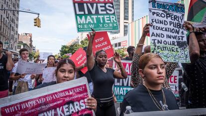 Una protesta en Nueva York por el racismo. 