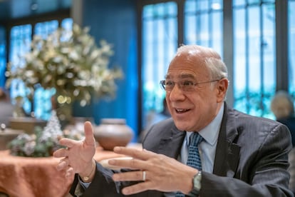 Jose Ángel Gurría, durante la entrevista.