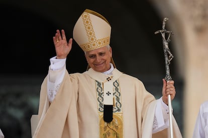 El papa León XIV oficia la homilía durante la inauguración formal de su pontificado en la plaza de San Pedro.