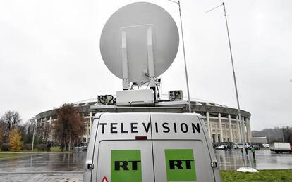 Una furgoneta del canal de televisi&oacute;n RT en Rusia el pasado noviembre.
 
 