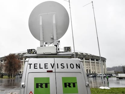 Una furgoneta del canal de televisi&oacute;n RT en Rusia el pasado noviembre.
 
 
