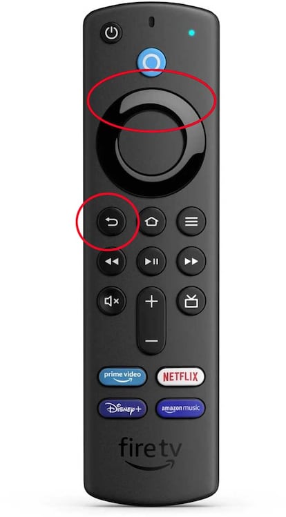 Mando a distancia utilizado con los Fire TV Stick