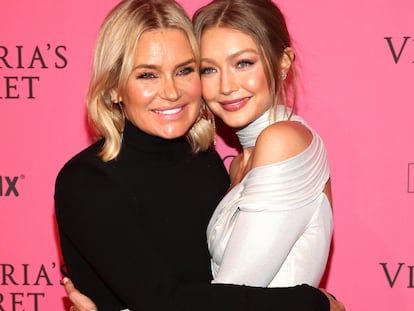 Yolanda Hadid with Gigi Hadid at a Victoria’s Secret event.