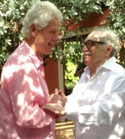 El encuentro entre Bill Clinton y Garc&iacute;a-M&aacute;rquez.