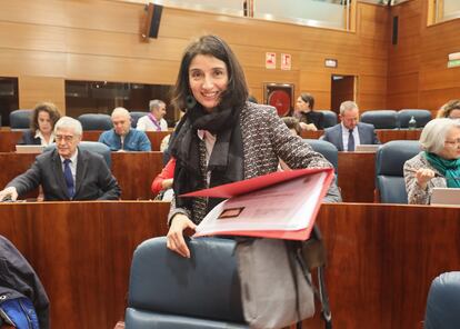 Pilar Llop, Presidenta del Senado y diputada por el PSOE en la Asamblea de Madrid, en marzo de 2020.