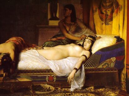 'La muerte de Cleopatra' (1874), de Jean André Rixens.