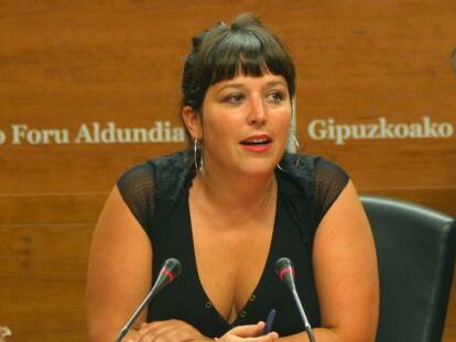 La portavoz de la Diputación de Gipuzkoa, Larraitz Ugarte.