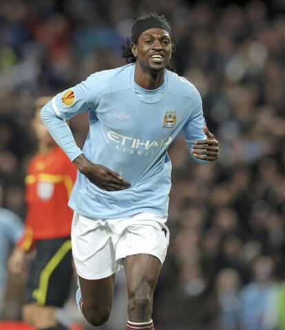 Adebayor, con el Manchester City.