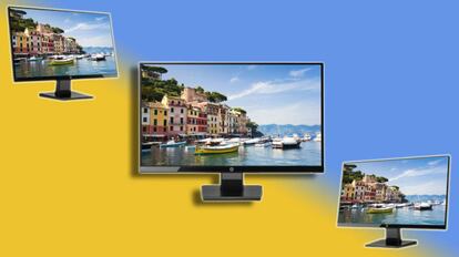 El monitor HP 24w 1CA86AA con pantalla Full HD y de 24 pulgadas.