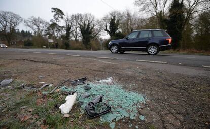 Los restos del accidente de Felipe de Edimburgo, en Sandringham.