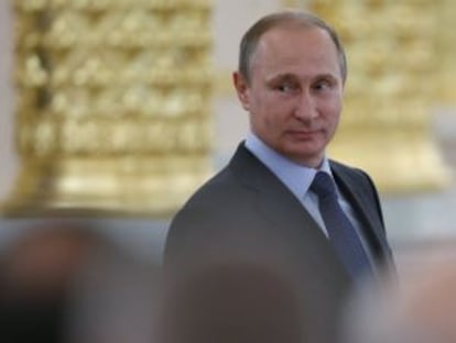 El presidente ruso, Vladímir Putin, en el Kremlin.