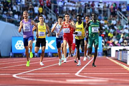 El español Mariano García, durante la semifinal de 800m en la que quedó eliminado.