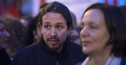 El líder de Podem, Pablo Iglesias, i Carolina Bescansa.