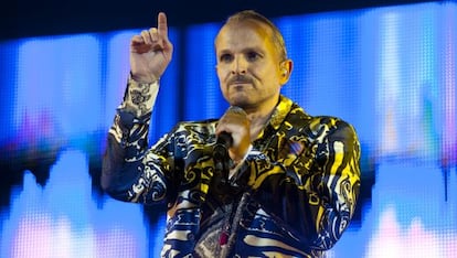 Miguel Bosé durante su actuación el pasado jueves.
