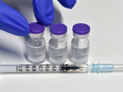 Imagen de las dosis de la vacuna de Pfizer-BioNTech contra el coronavirus.