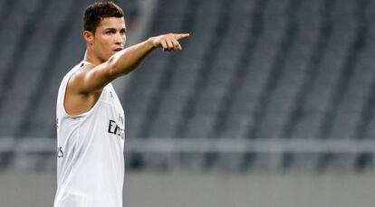 Cristiano Ronaldo, en Shangái China.