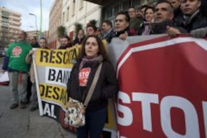 Protesta contro el desalojo de una familia en C&oacute;rdoba