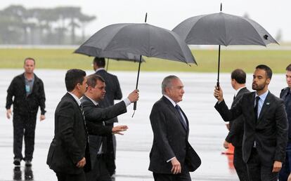 Michel Temer chegou no início da manhã deste sábado em Chapecó.