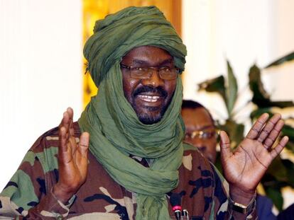El dirigente rebelde Jalil Ibrahim, máximo líder del principal grupo insurgente de Darfur, Movimiento de Justicia e Igualdad (MJI). EFE/Archivo