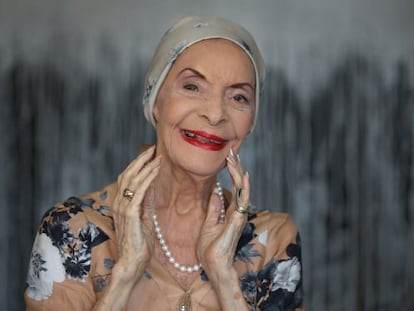 La bailarina Cubana Alicia Alonso en su casa de Madrid.