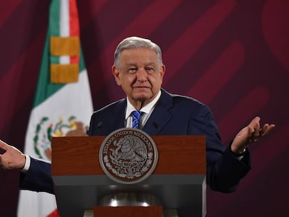 Andrés Manuel López Obrador durante su conferencia matutina del pasado 22 de septiembre, en Ciudad de México.