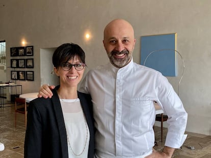 El chef Niko Romito, con su hermana Cristiana.