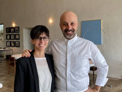 El chef Niko Romito, con su hermana Cristiana.