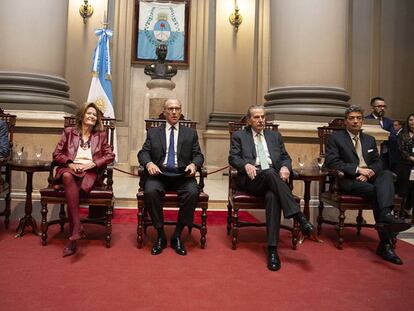 Los jueces de la Corte Suprema de Argentina en la apertura del año judicial, el 19 de marzo pasado.