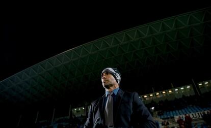 El entrenador del Rayo Vallecano, Paco Jémez, durante el partido de Copa contra el Getafe. Los azulones, eliminados. 