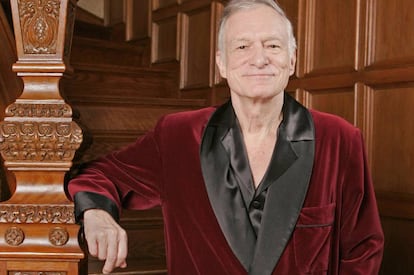 El fundador de 'Playboy' Hugh Hefner en la Mansión Playboy en 2006.