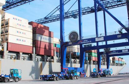 Una de las áreas de Puerto Quetzal (Guatemala), gestionada por APM Terminals