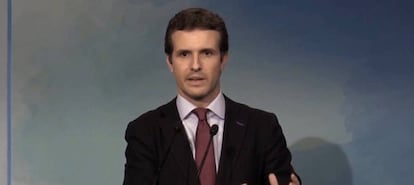 The PP's vice-secretary for communications, Pablo Casado.