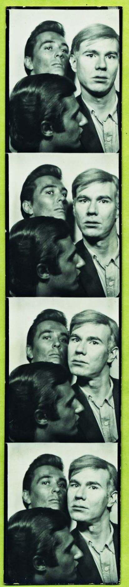 Fotomatón de Warhol junto a Gerard Malanga y Philip Fagan en 1965