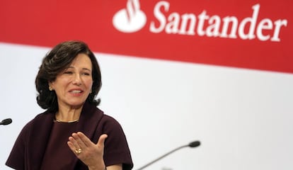 Ana Botín durante la presentación de los resultados del Santander.
