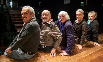 Daniel Rabinovich con sus compañeros de 'Les Luthiers' en Buenos Aires (Argentina) en 2013.