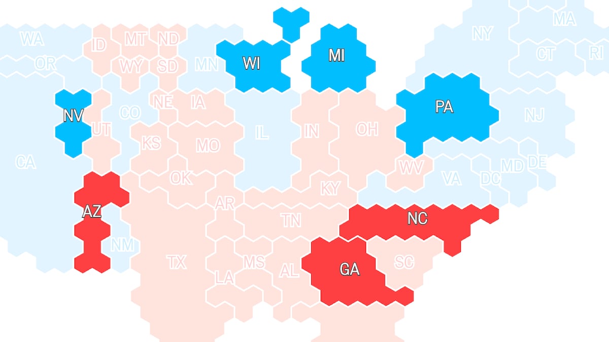 ¿Qué dicen las encuestas en Estados Unidos? Las sorpresas posibles en 19 mapas