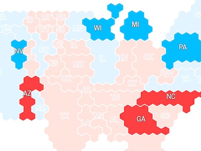 ¿Qué dicen las encuestas en Estados Unidos? Las sorpresas posibles en 19 mapas
