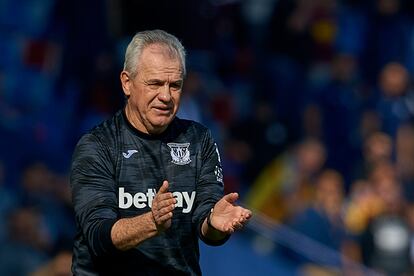 Javier Aguirre, durante un partido con el Leganés, en 2020.