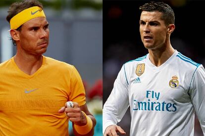 Por qué los tenistas y los futbolistas se comportan de forma diferente en un terreno deportivo. En la imagen, Rafa Nadal y Cristiano Ronaldo.