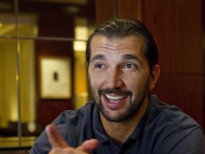 Stojakovic, durante la entrevista.