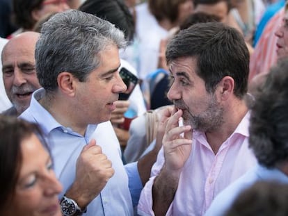 Homs, amb el president de l'ANC, Jordi Sànchez.