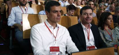 Pedro Sánchez i Tomás Gómez, al XXXIXè Congrés Federal Extraordinari del PSOE.